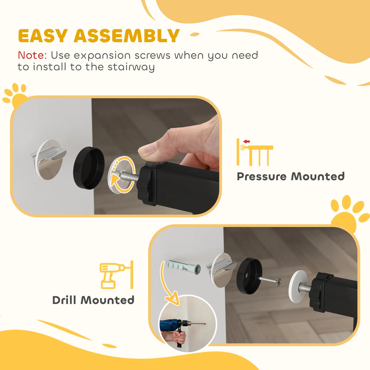 Pressure Fit Dog Gate Pet Barrier – view 7