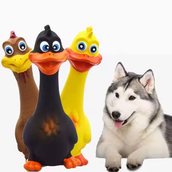 Screaming Chicken Latex Dog Toys, 3-Pack