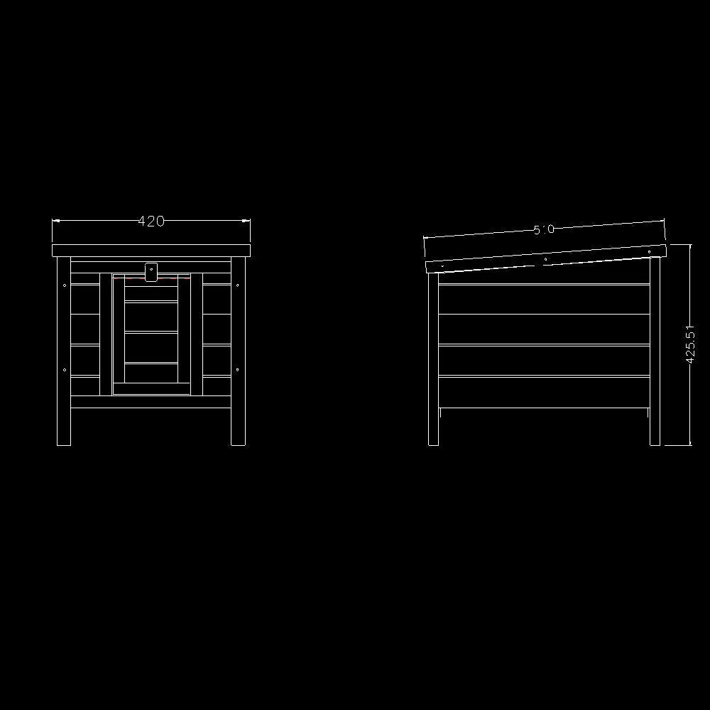 Cedar Wood Hutch with Waterproof Asphalt Roof for Small Pets – view 11