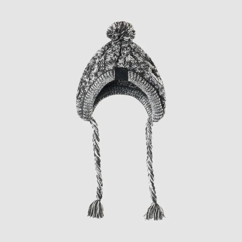 Knitted Hat for Pets with Pom-Pom and Twisted Pom-Poms in Pink – view 12