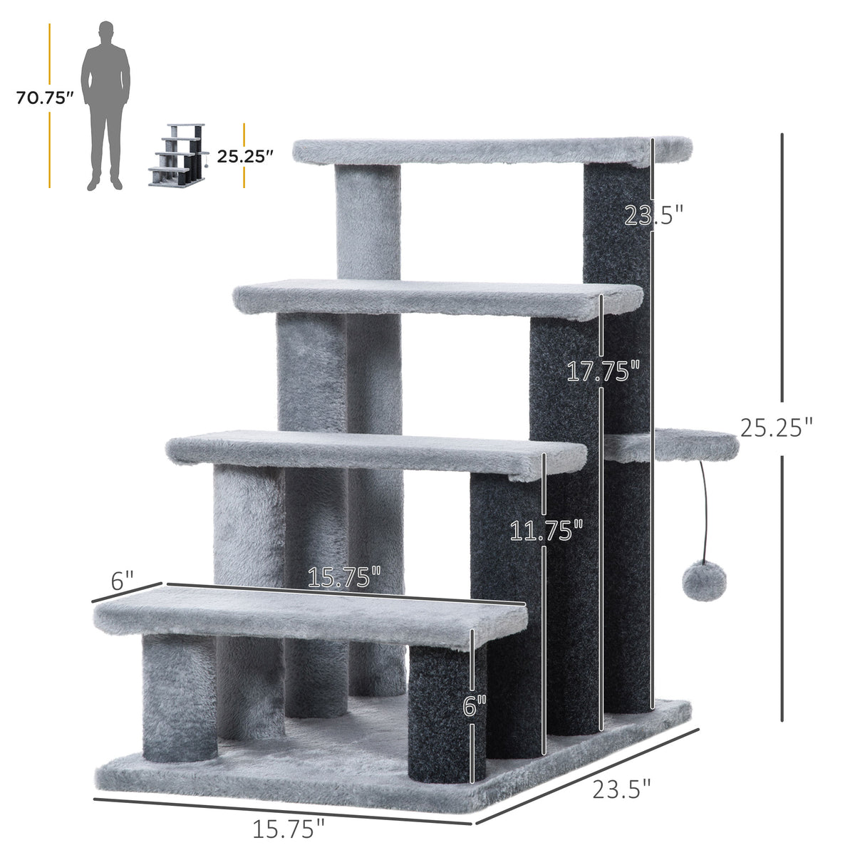 Cat Stairs Tower with Scratching Post