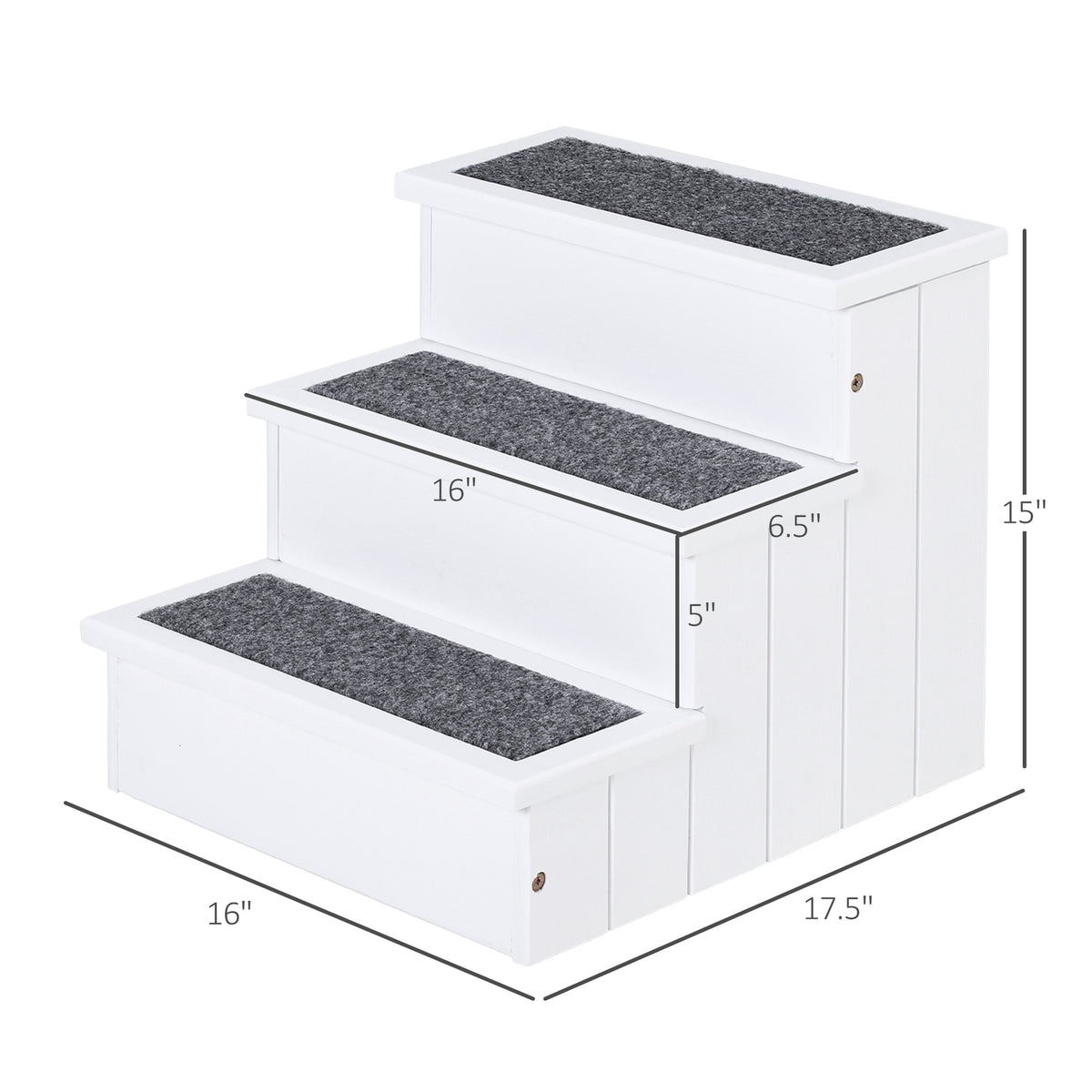 Wooden Carpeted Non-Slip Pet Stairs for Easy Access – view 9
