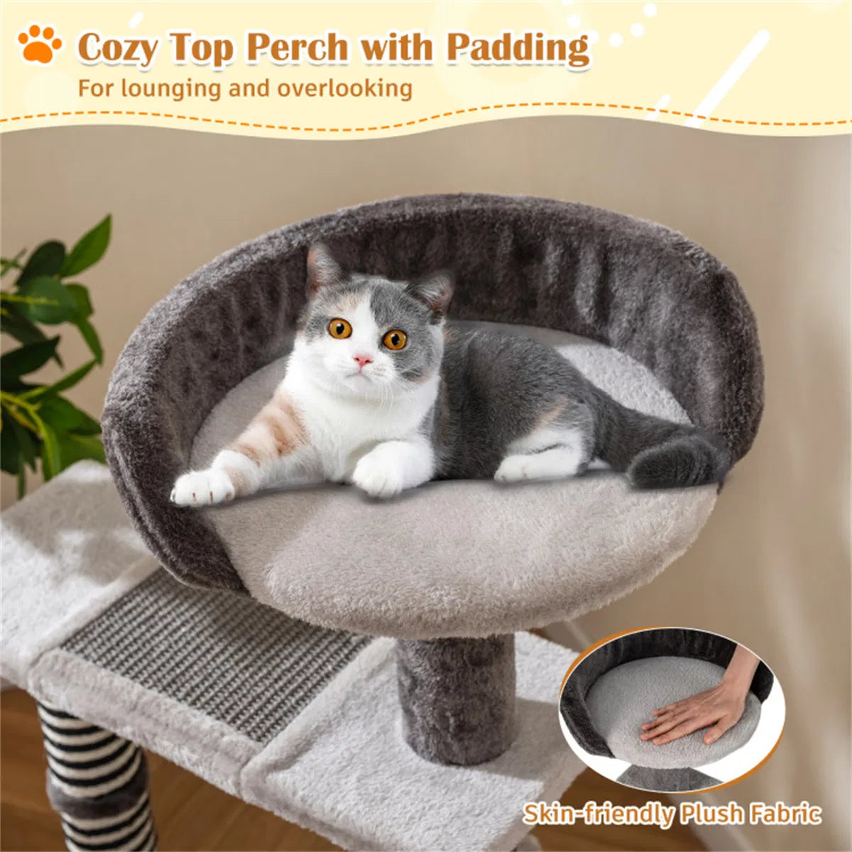 37" Tall Cat Stairs with Scratching Mats – view 8