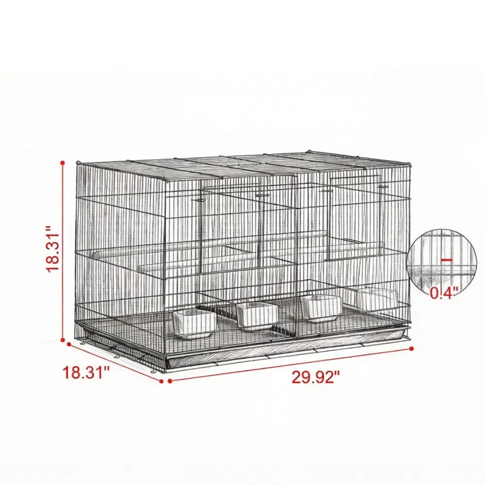 Bird Cage with Easy to Clean Design – view 7