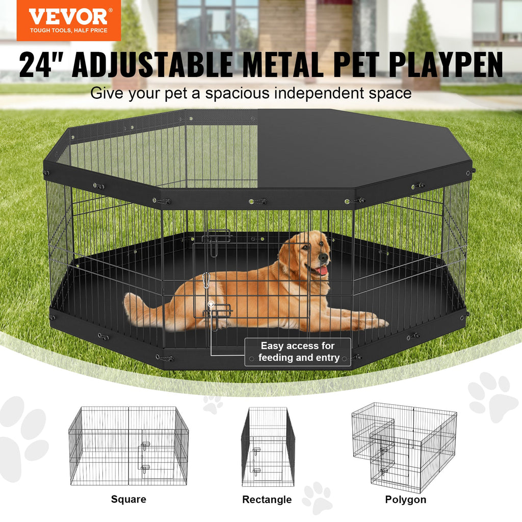 Dog Playpen 8 Panels Foldable – view 7