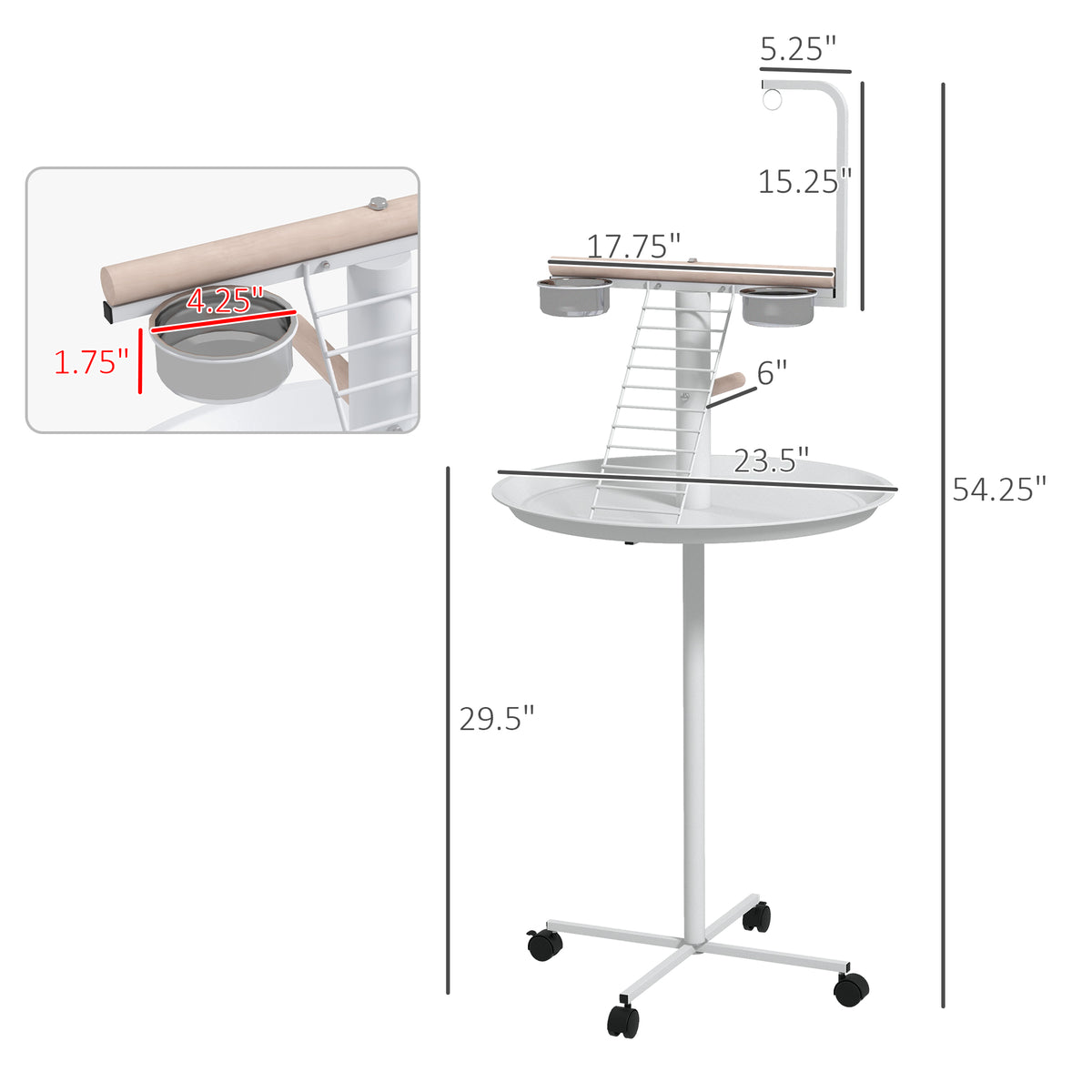 Bird Stand with Wheels for Easy Movement and Play – view 7
