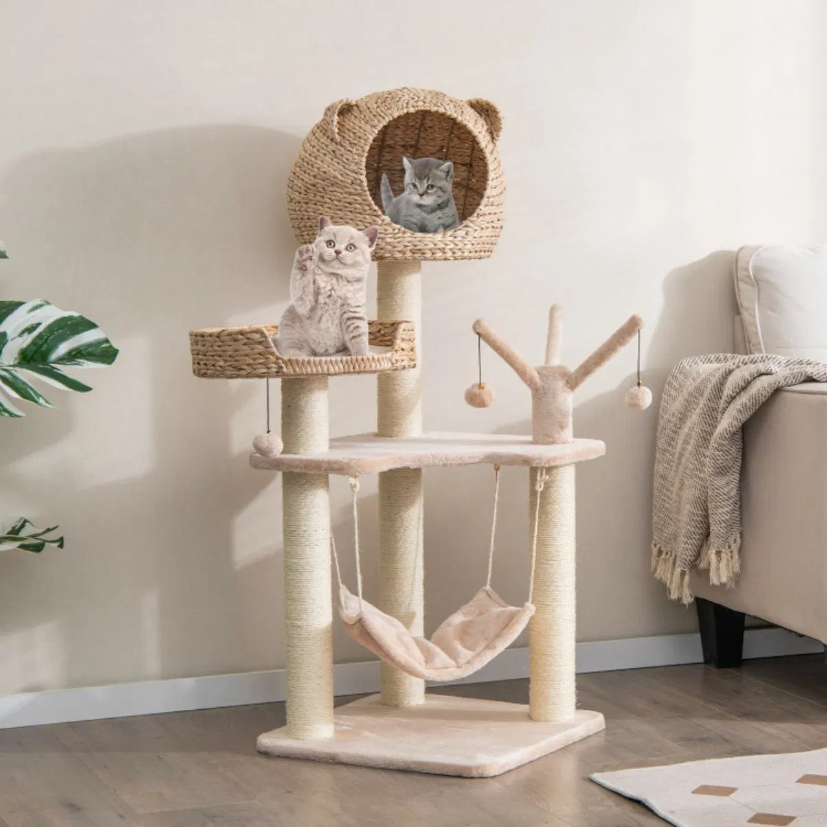 Five-story cat tree with hammock – view 8