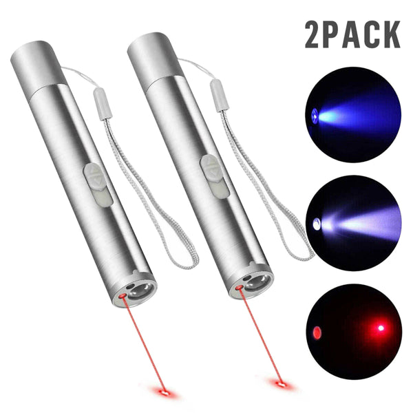 2-Pack 3-in-1 USB Rechargeable Pet Toy Laser Pen – view 7