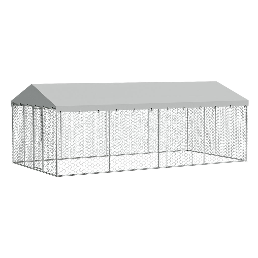 Large Outdoor Dog Kennel with Canopy for All-Weather Protection – view 10