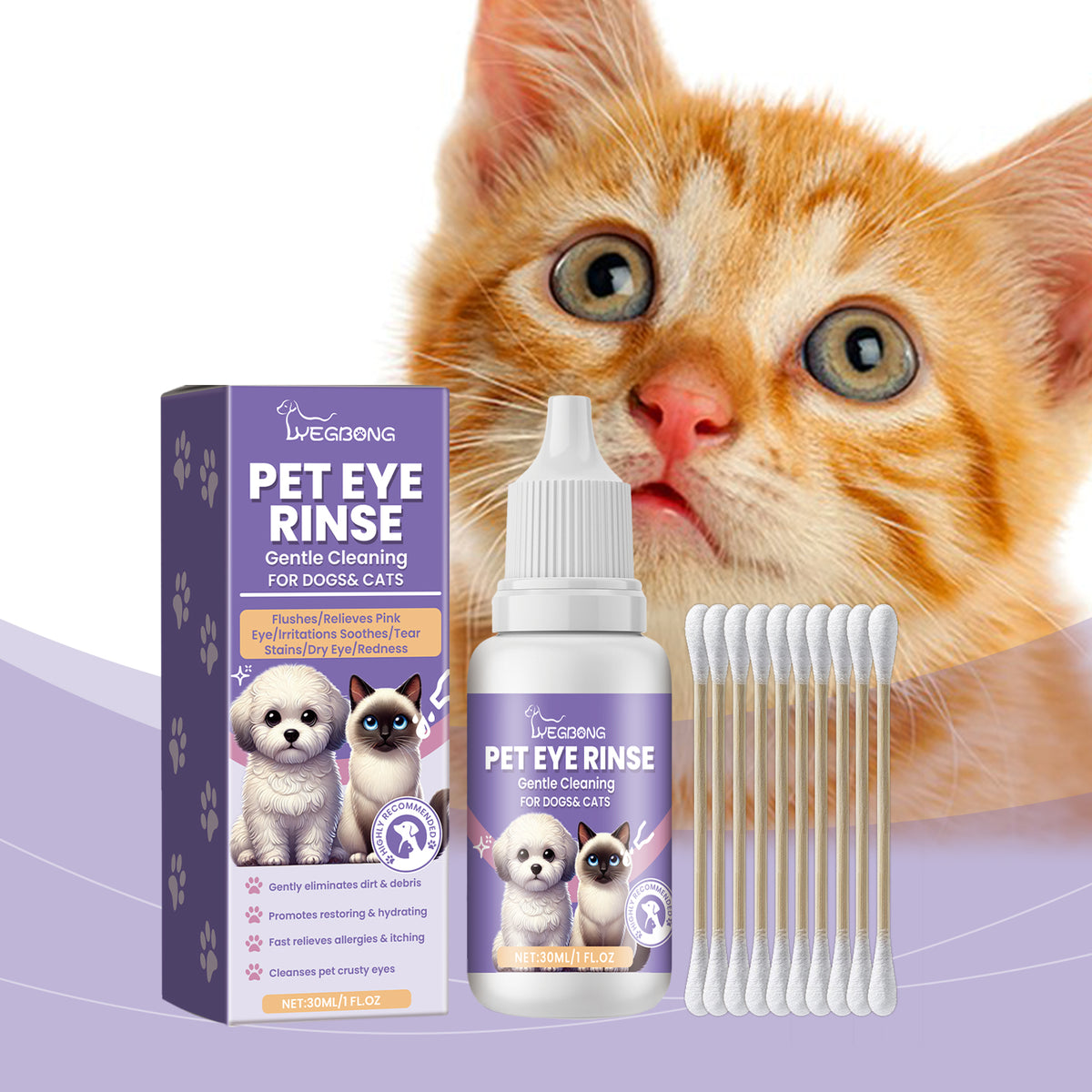 Pet Eye Rinse for Dogs & Cats, Gentle Eye Cleaner Solution – view 8