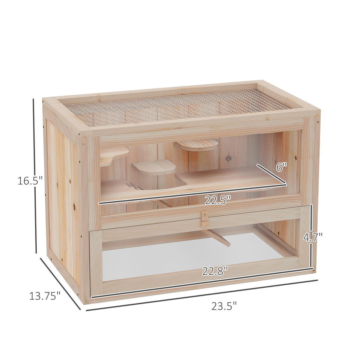 2-Level Hamster Cage for Small Animals with Openable Top – view 7