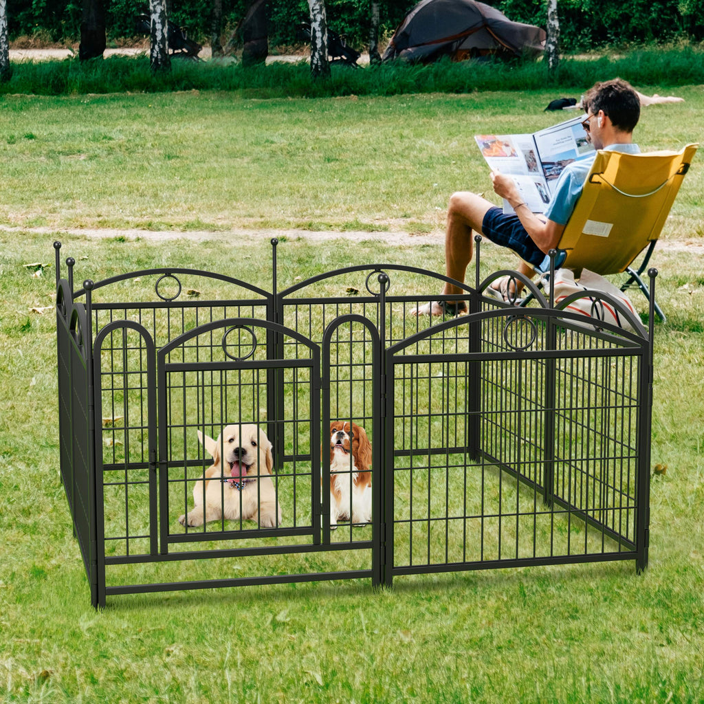 Dog Playpen Indoor 24 Inch Heavy Duty Metal Fence for Pets – view 12