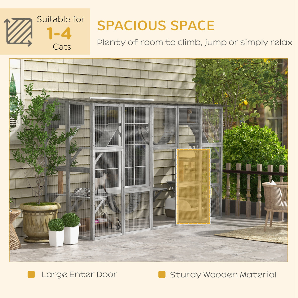 Catio Playground Cat Window Box Enclosure for Urban Cats – view 9