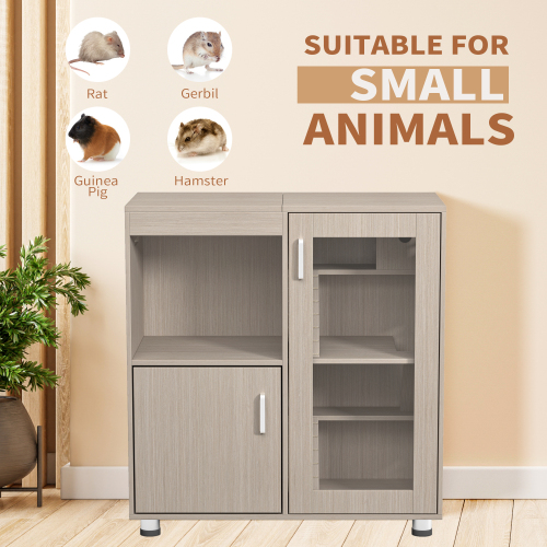 Wooden Guinea Pig Cage with Lockers and Openable Top – view 9