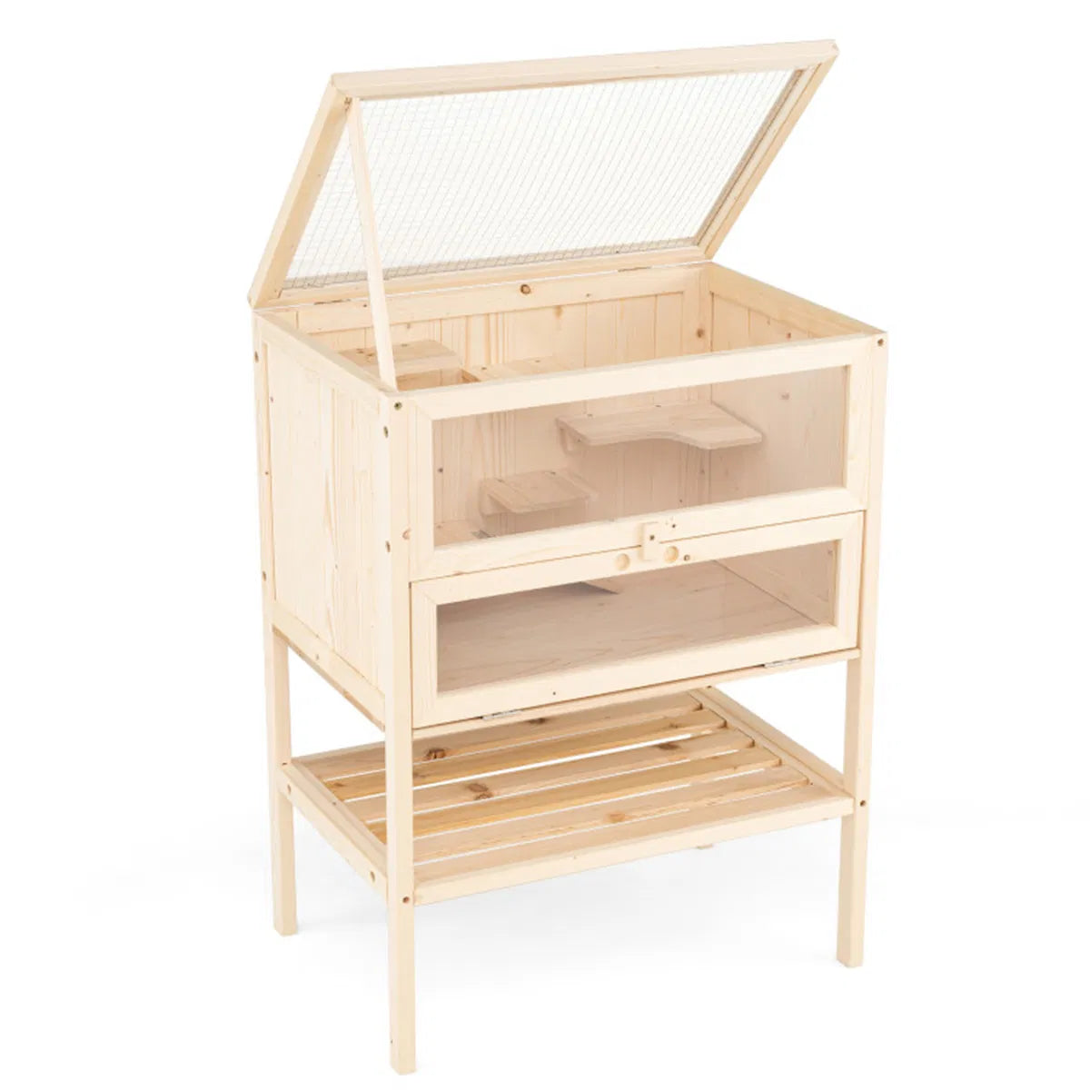 Fir Wood Hamster Cage with Flip Roof – view 10
