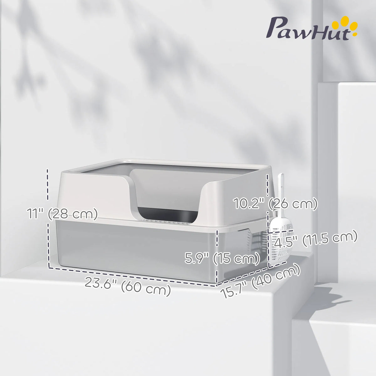 Stainless Steel Cat Litter Box with High Sides for Easy Cleaning – view 7