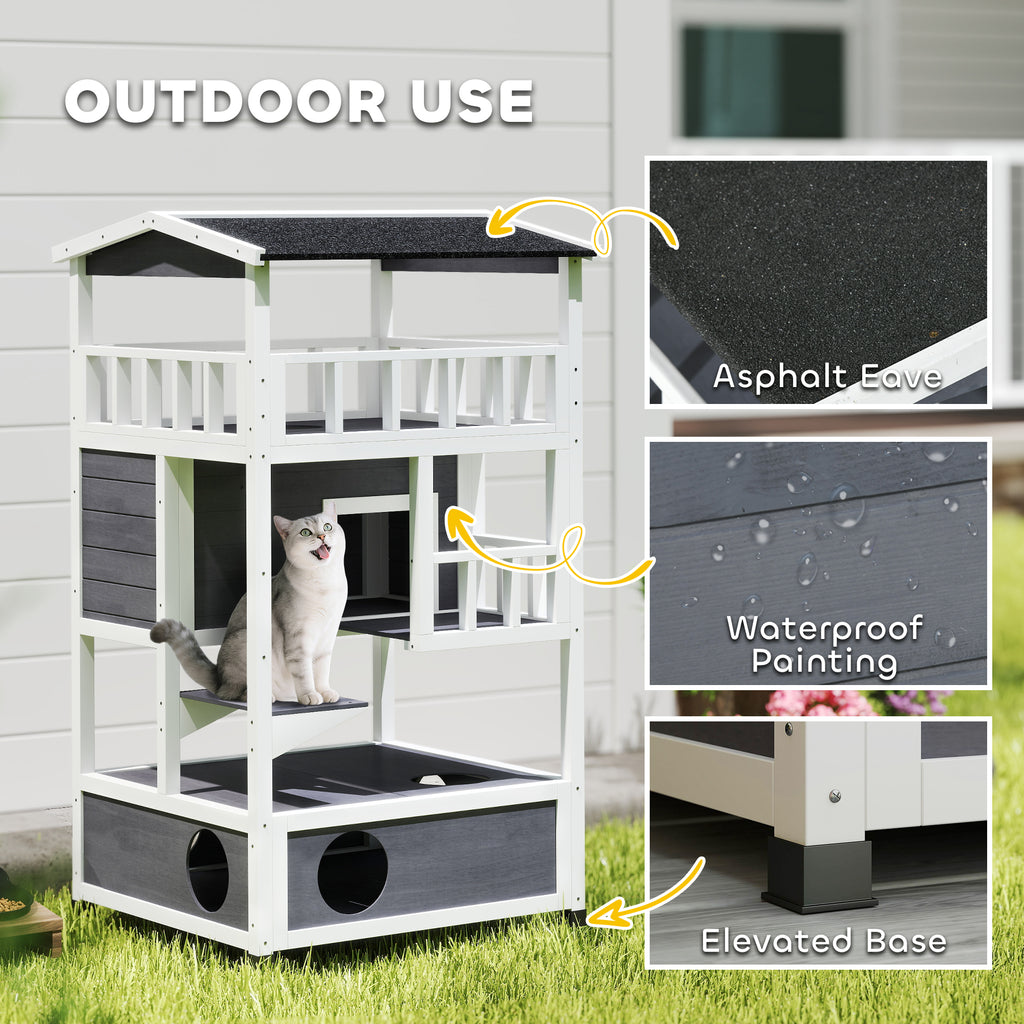 Wooden Outdoor Cat House for Feral Cats – view 8