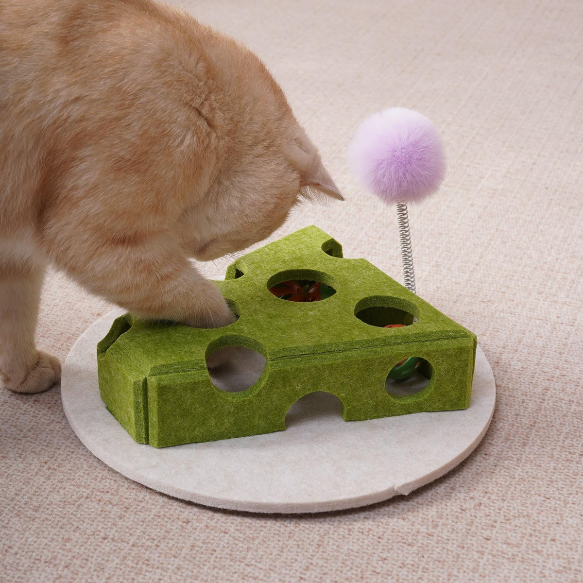 Cat Puzzle Toy With Ball And Spring-loaded Wand – view 9