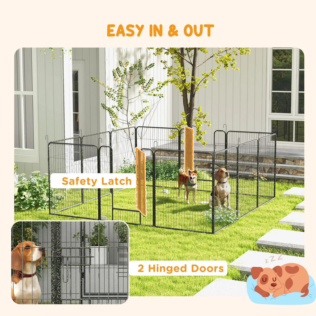 Dog Playpen with Gate, 12 Panels for Indoor and Outdoor Use – view 7
