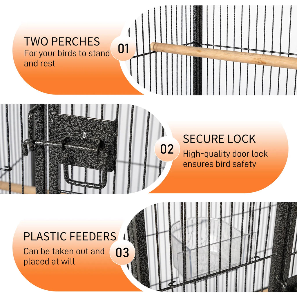 Large Flight Bird Cage with Rolling Stand for Small Birds – view 10