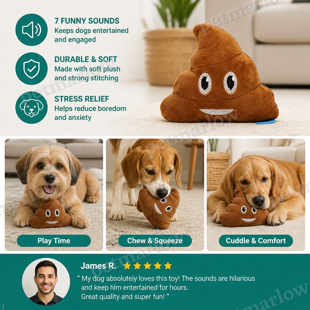 Farting Plush Dog Toy with 7 Funny Sounds – view 4