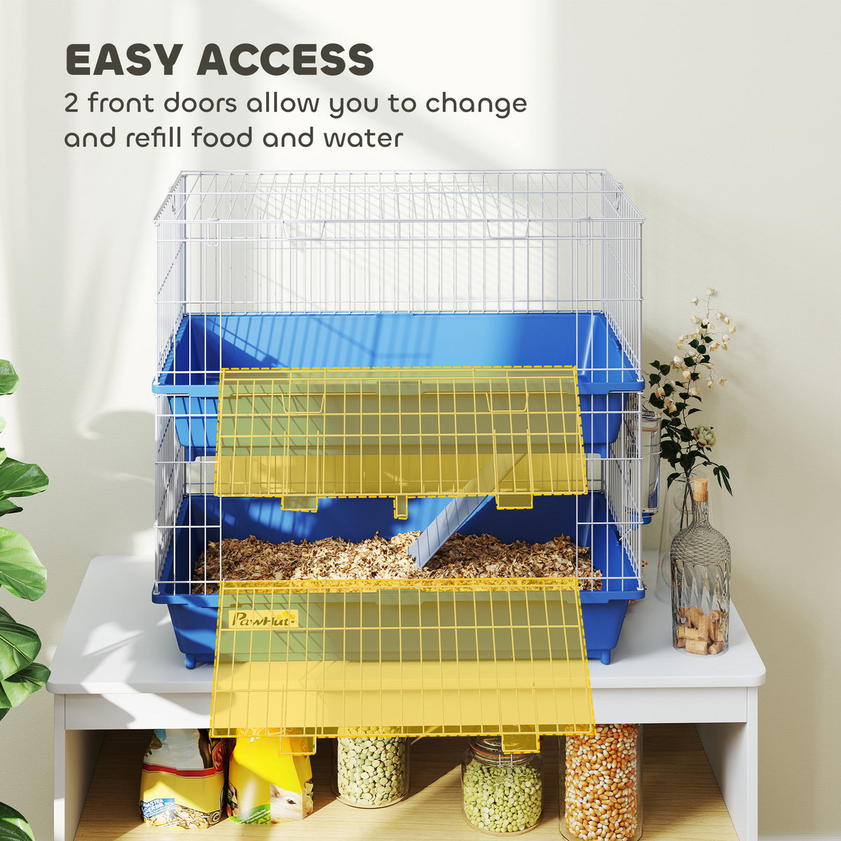 2-Tier Small Animal Cage for Guinea Pigs and Ferrets – view 7