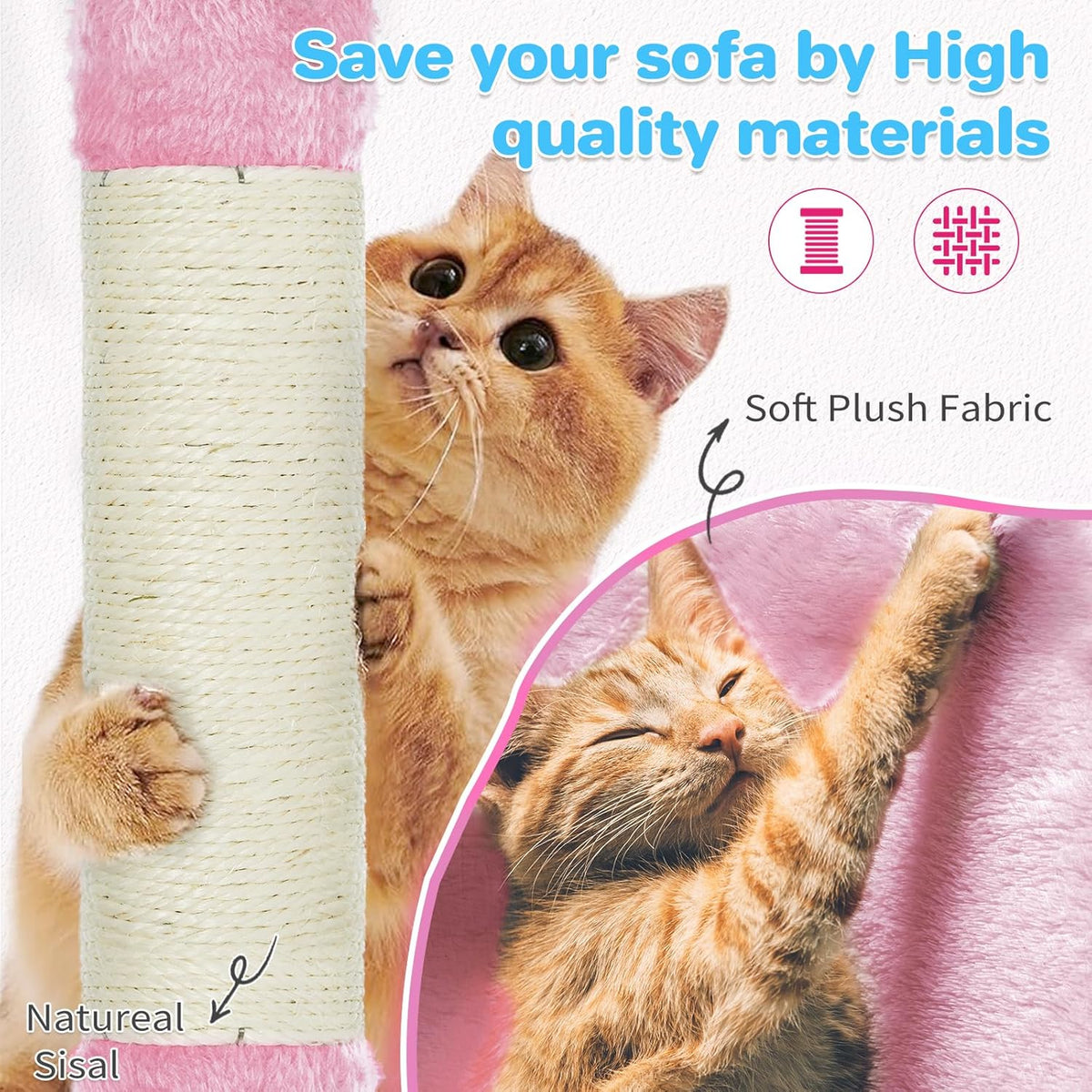 ABCPET 63-inch Multi-level Cat Climbing Frame – view 7