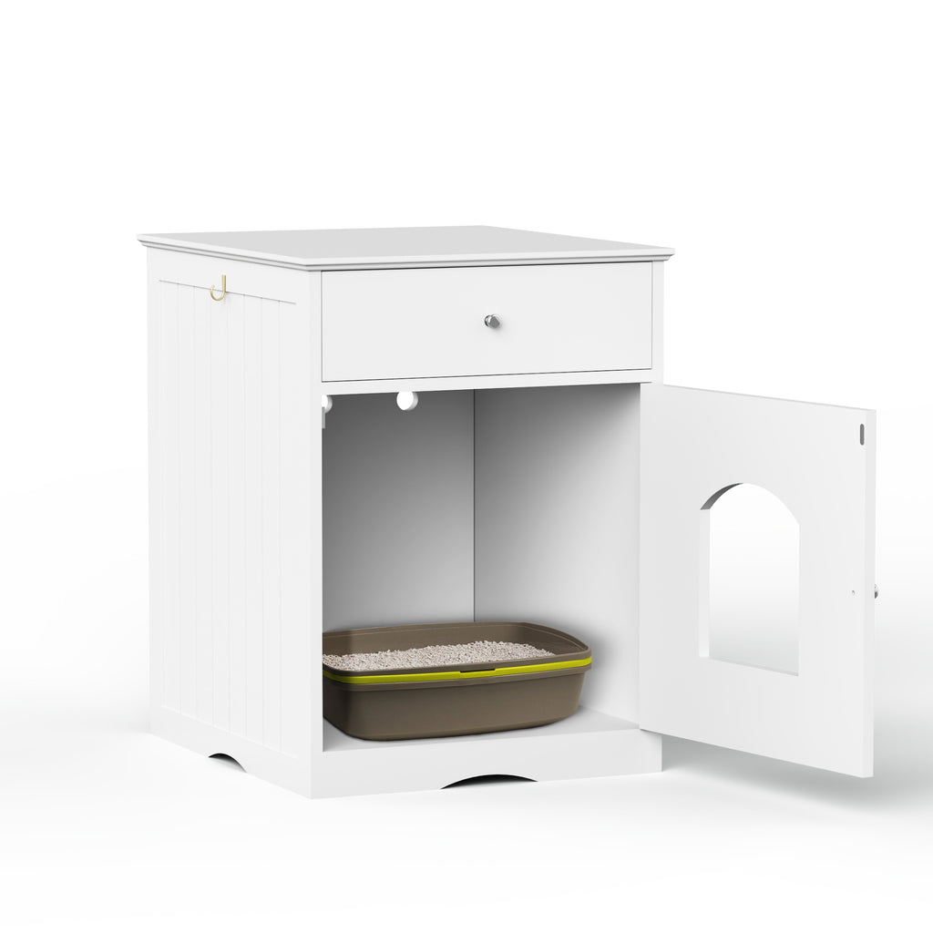 Wooden Pet House Litter Box Fence With Drawers – view 10