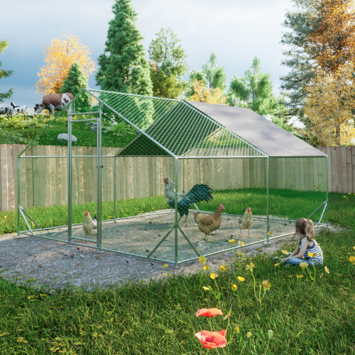 Large Metal Chicken Coop with Walk-In Design for Poultry – view 8