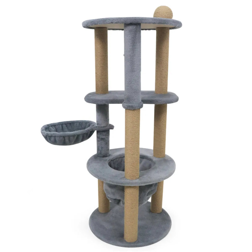 47" Cat Tower for Relaxation and Play in Light Grey – view 9