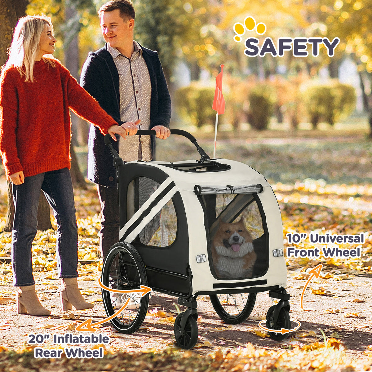 2-in-1 Pet Bike Trailer for Small Dogs – view 7