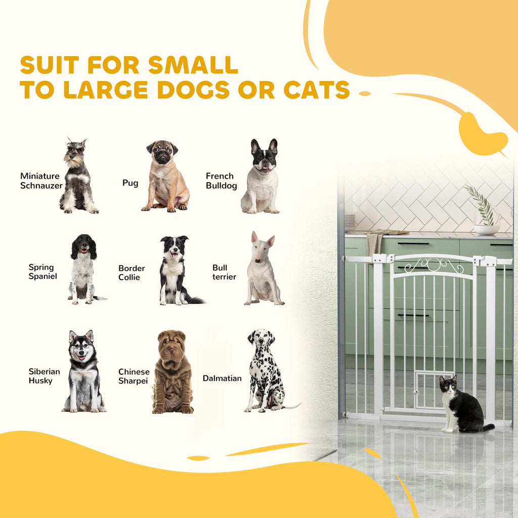 Walk Through Dog Gate with Small Pet Door – view 7