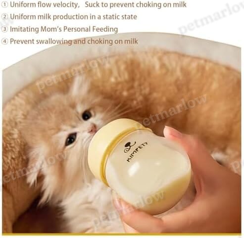 Feeding Bottle with Nipple for Newborn Kittens – view 2