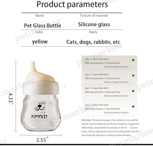 Feeding Bottle with Nipple for Newborn Kittens – view 5
