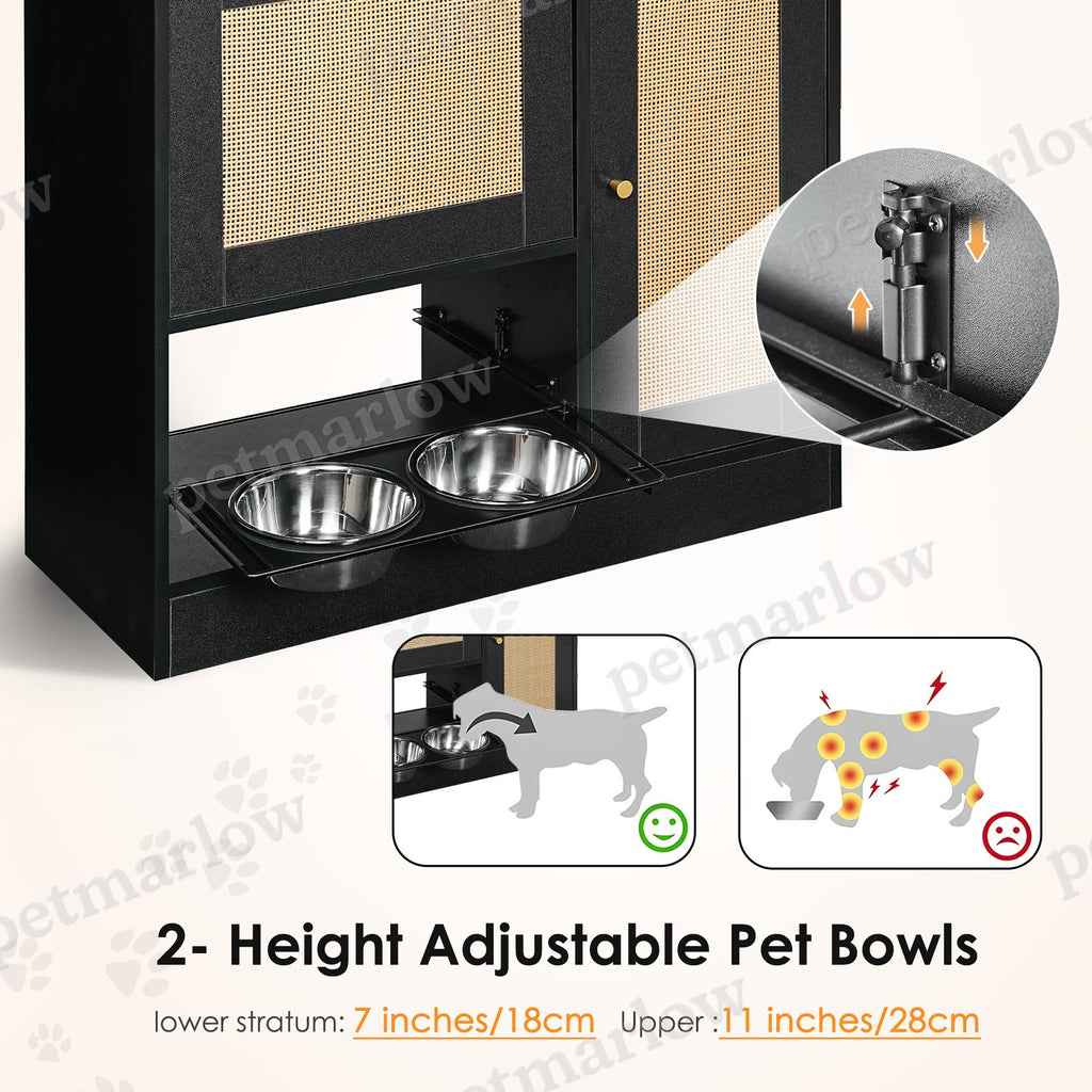 Pet Feeding Station With 2 Elevated Bowls – view 3