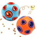Rubber Bell Ball Dog Toys, 2-Pack