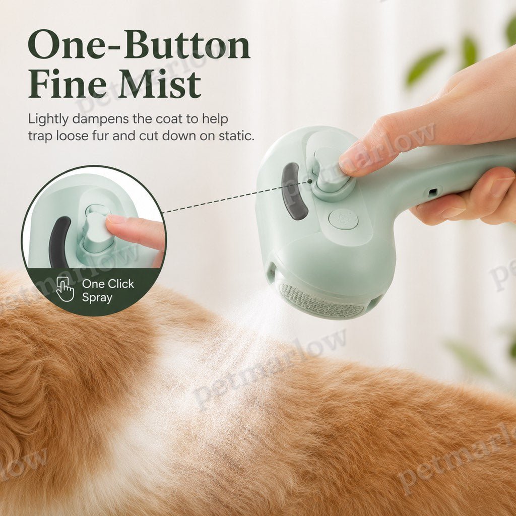 Fine-Mist Spray & One-Click Hair Release Pet Grooming Brush – view 5