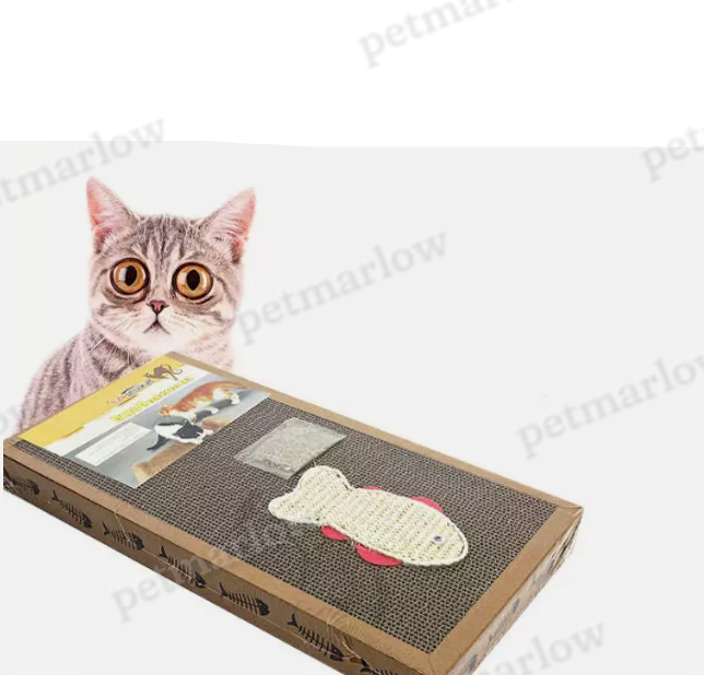 Fish-Shaped Cat Scratching Mat with Toys – Eco-Friendly and Stable – view 3