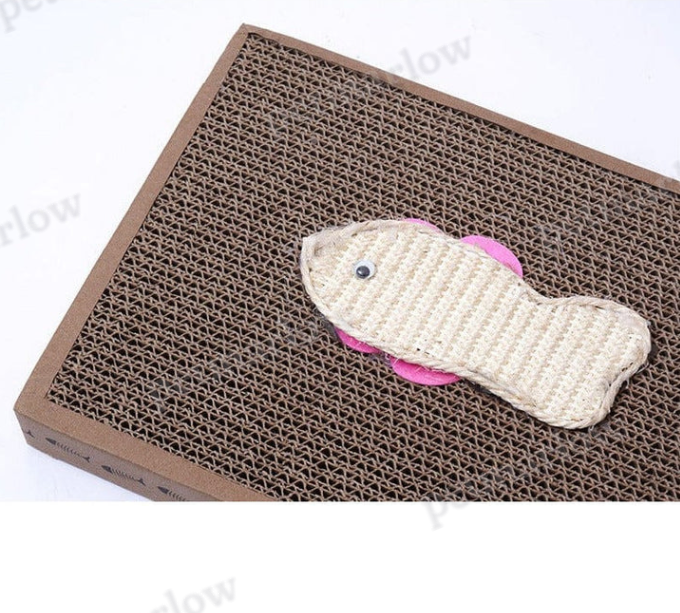 Fish-Shaped Cat Scratching Mat with Toys – Eco-Friendly and Stable – view 4