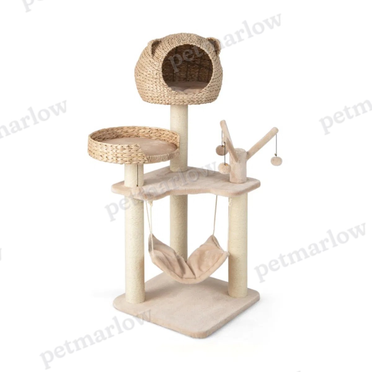 Five-story cat tree with hammock – view 4