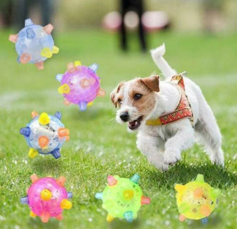 Flashing Play Ball for Pets with Light Effect and Sound Function