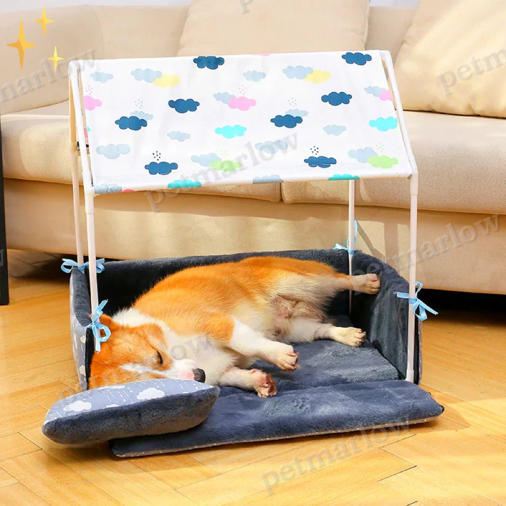 Fleece Sleeping Mat with Canopy and Plush Cushion – view 4
