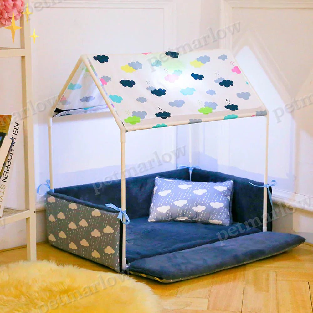 Fleece Sleeping Mat with Canopy and Plush Cushion – view 6
