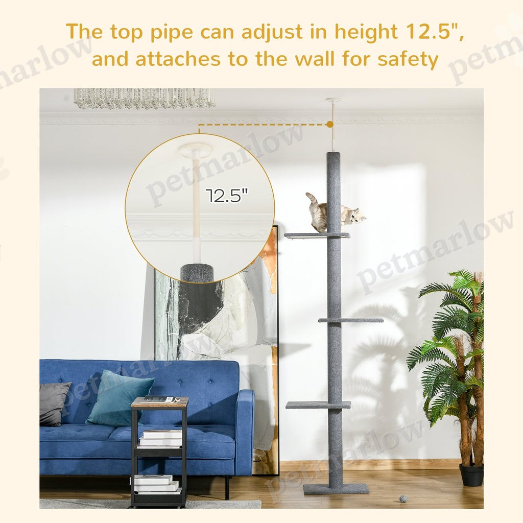 Floor-to-Ceiling Cat Tree with Scratching Posts – view 5