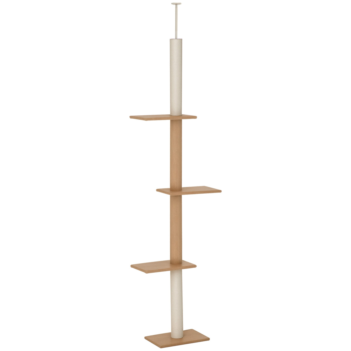 Floor-to-Ceiling Cat Tree Tower for Climbing and Scratching – Brown / 580x290x280 mm