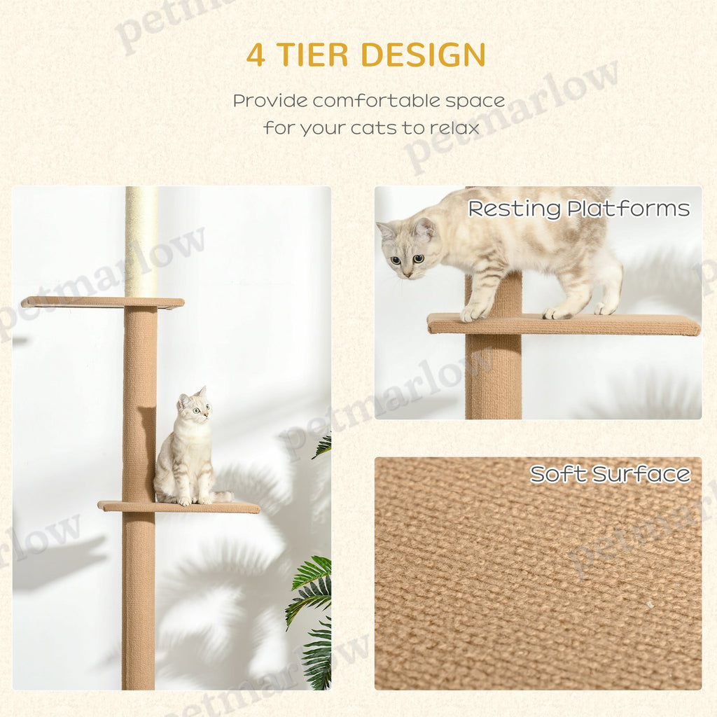 Floor-to-Ceiling Cat Tree Tower for Climbing and Scratching – view 6