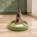 Flower Cat Scratcher Bed – Cozy 2-in-1 Scratching Lounge – Green