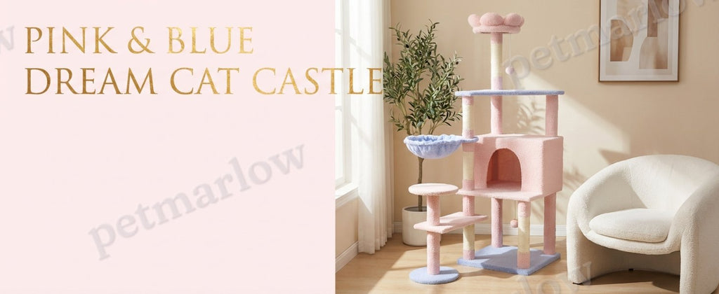 Flower Cat Tree with Large Condo and Removable Cushion – view 2