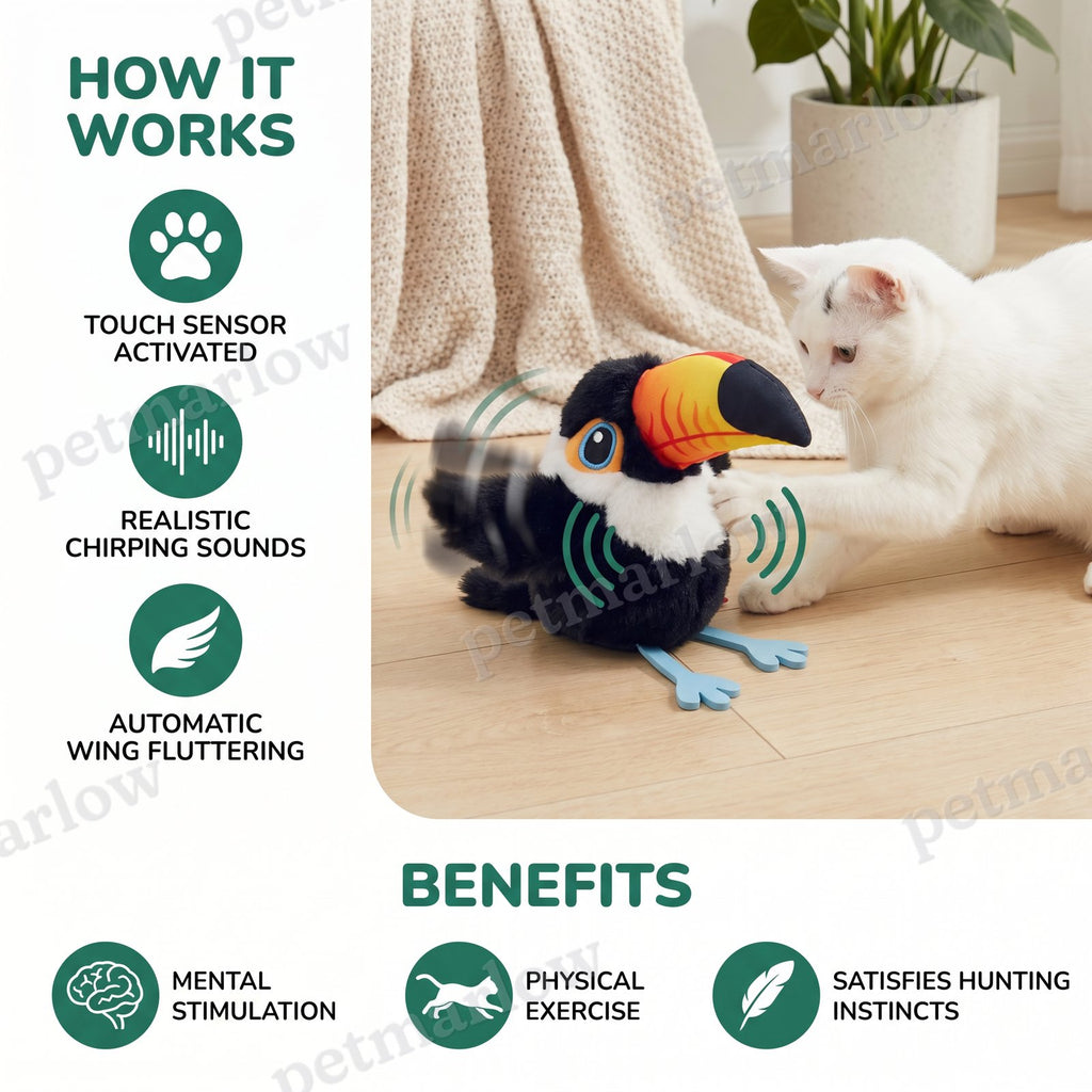 Fluttering and Chirping Bird Cat Toy – view 3