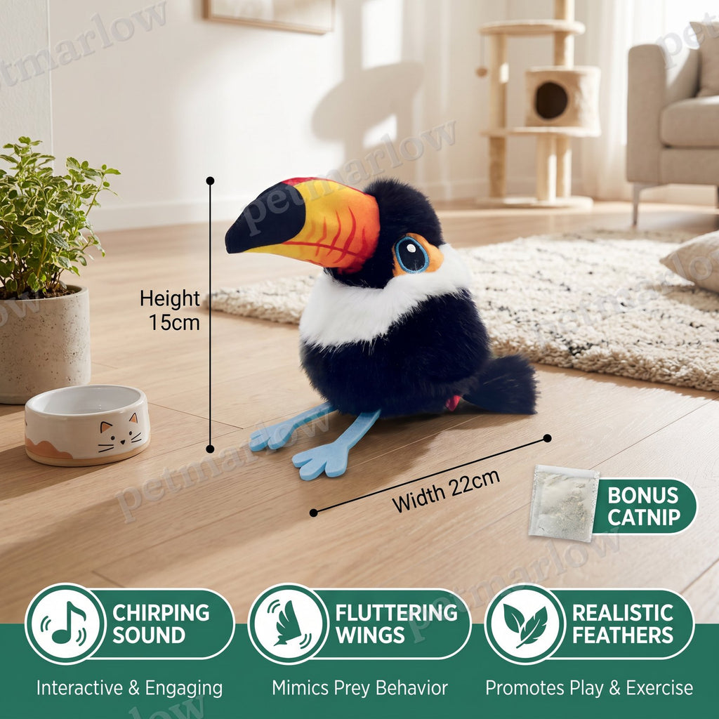 Fluttering and Chirping Bird Cat Toy – view 6